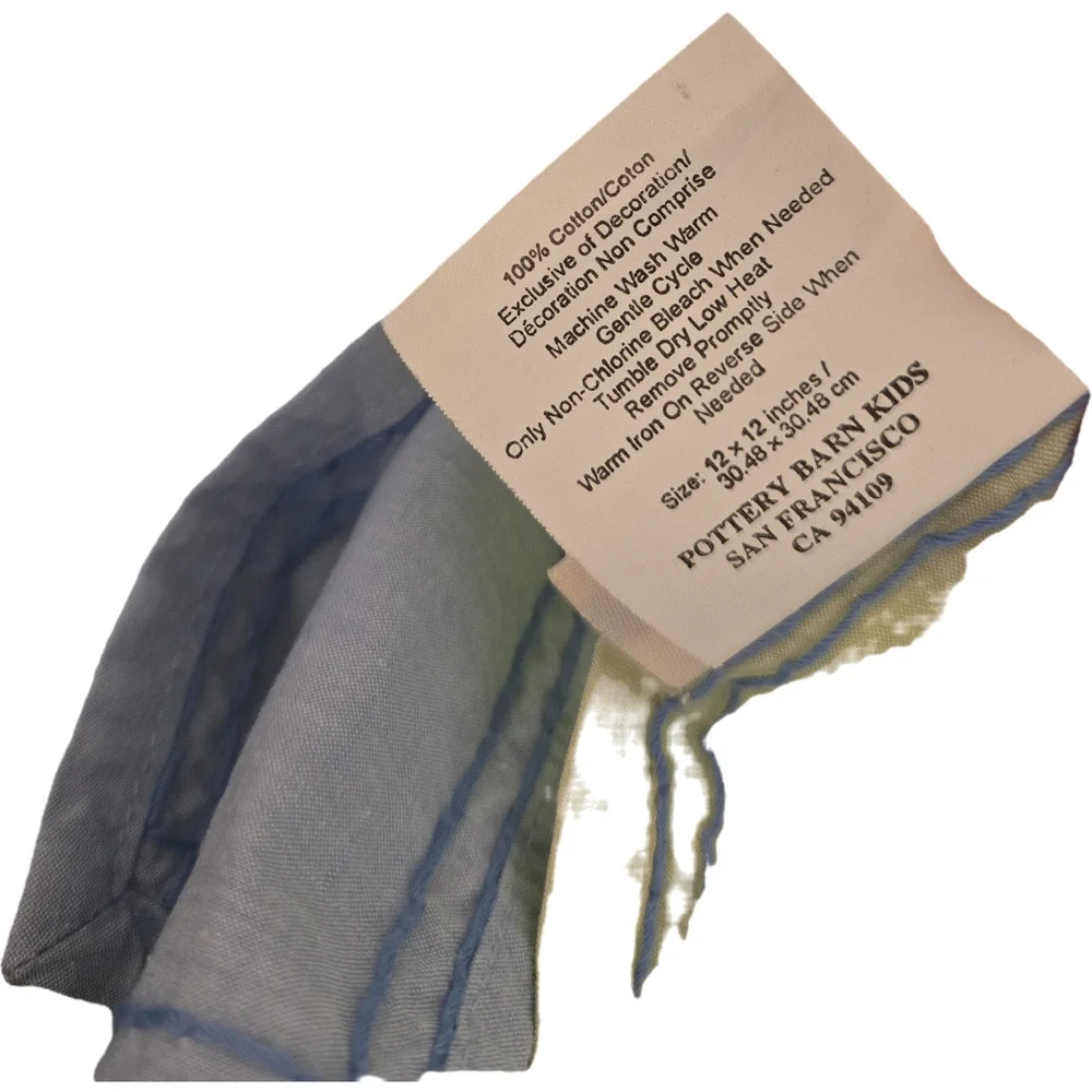 Pottery Barn Kids Easter Cotton Napkins Pink Green Blue Yellow Set